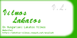vilmos lakatos business card